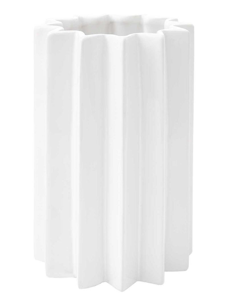 Vase en céramique soleil blanc 20 cm - Rico Design Blanc - Kiabi