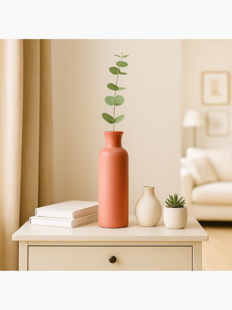 Vase en céramique tube, design épuré - AFIBEL Terracotta - Kiabi