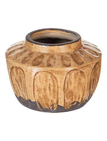 Vase en céramique vieillie et patinée