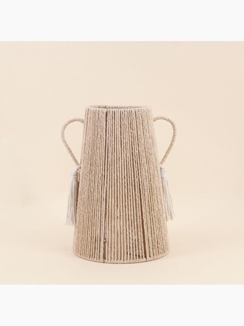 Vase en corde beige 29cm - Kiabi