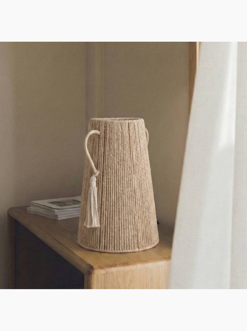 Vase en corde beige, H29cm Beige - Kiabi