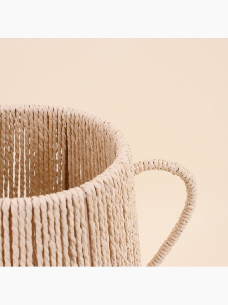 Vase en corde beige, H29cm Beige - Kiabi