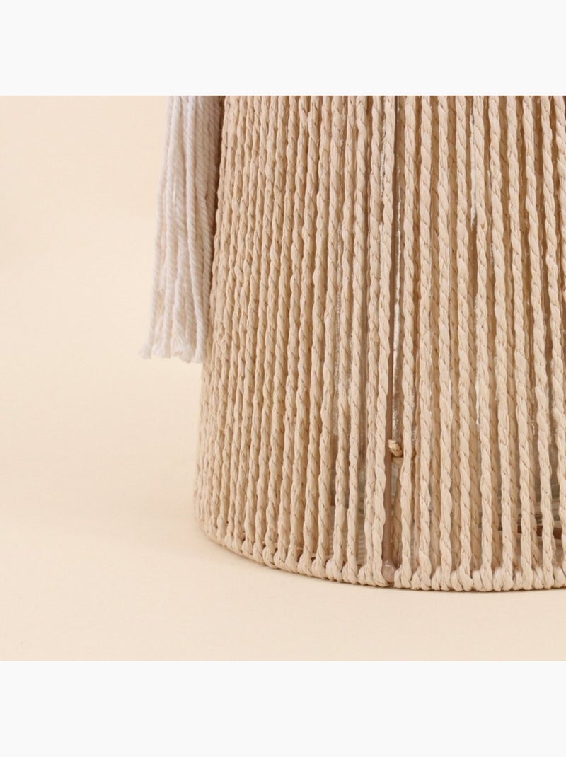 Vase en corde beige, H29cm Beige - Kiabi