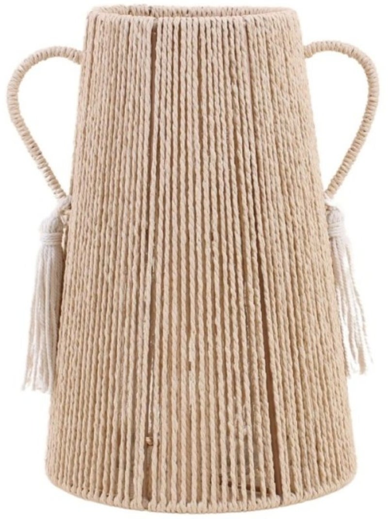 Vase en corde beige, H29cm Beige - Kiabi