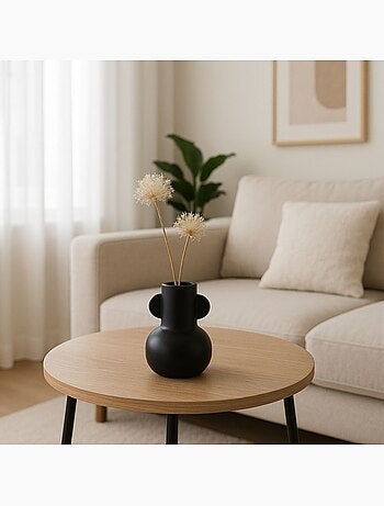 Vase en dolomite noir, H18cm