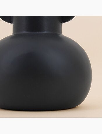 Vase en dolomite noir, H18cm