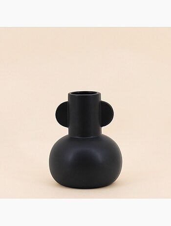 Vase en dolomite noir, H18cm