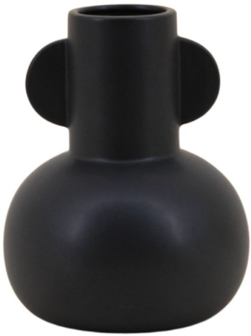 Vase en dolomite noir, H18cm Noir - Kiabi