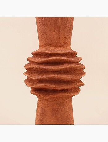 Vase en grès effet pierre terracotta, H47cm