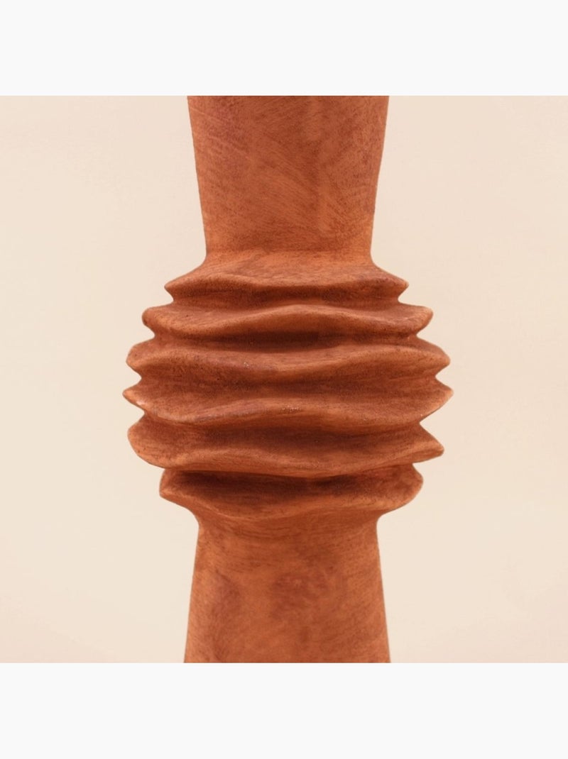 Vase en grès effet pierre terracotta, H47cm Terre cuite - Kiabi