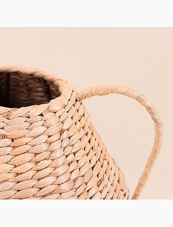 Vase en jonc de mer avec poignées 30x24cm