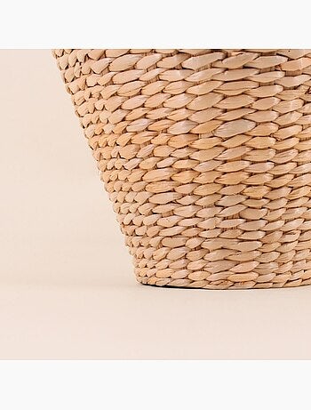 Vase en jonc de mer avec poignées, H30cm