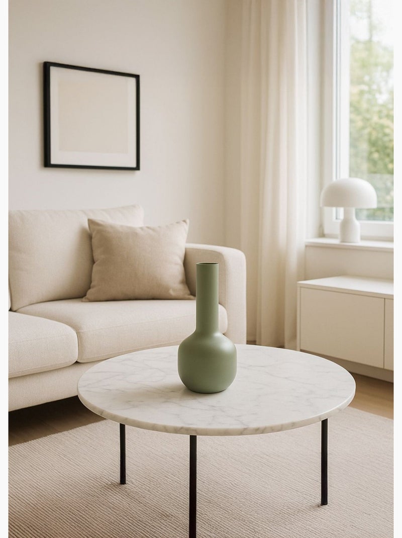 Vase en métal avec col étroit et long - AFIBEL Vert - Kiabi