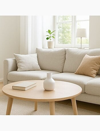 Vase en métal beige 15x10cm