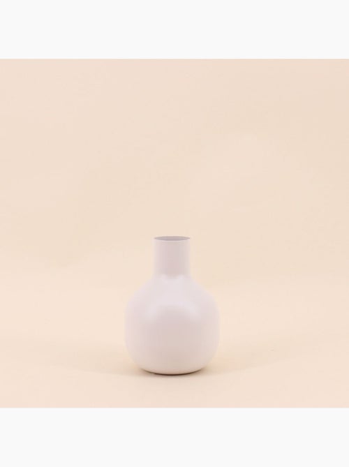 Vase en métal beige 15x10cm - Kiabi
