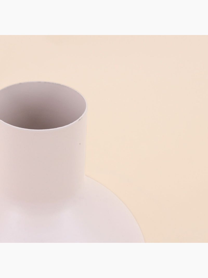 Vase en métal beige, H15cm Beige - Kiabi