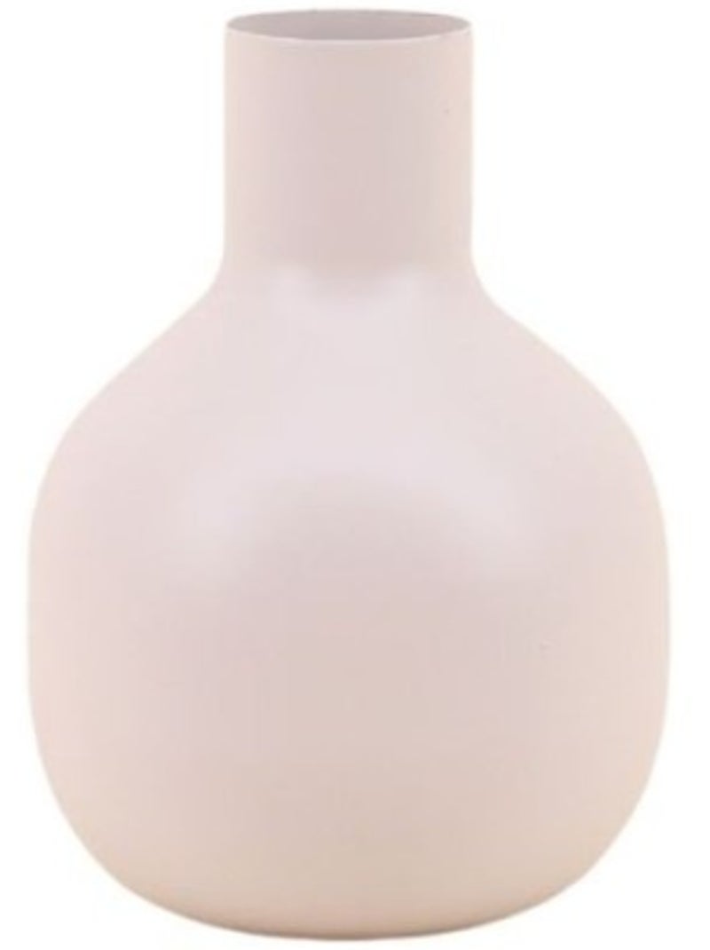 Vase en métal beige, H15cm Beige - Kiabi