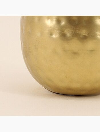 Vase en métal doré martelé 14x11cm