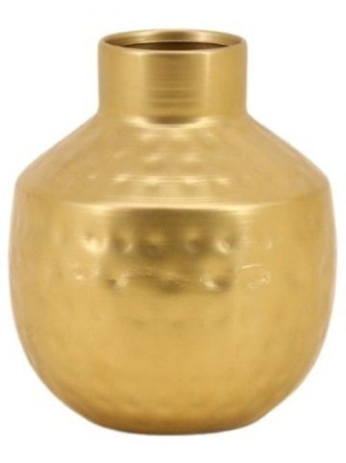 Vase en métal doré martelé 14x11cm - Kiabi