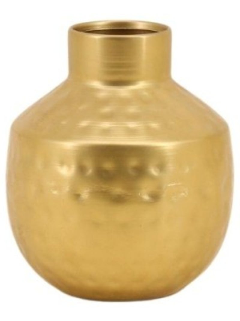 Vase en métal doré martelé 14x11cm Doré - Kiabi