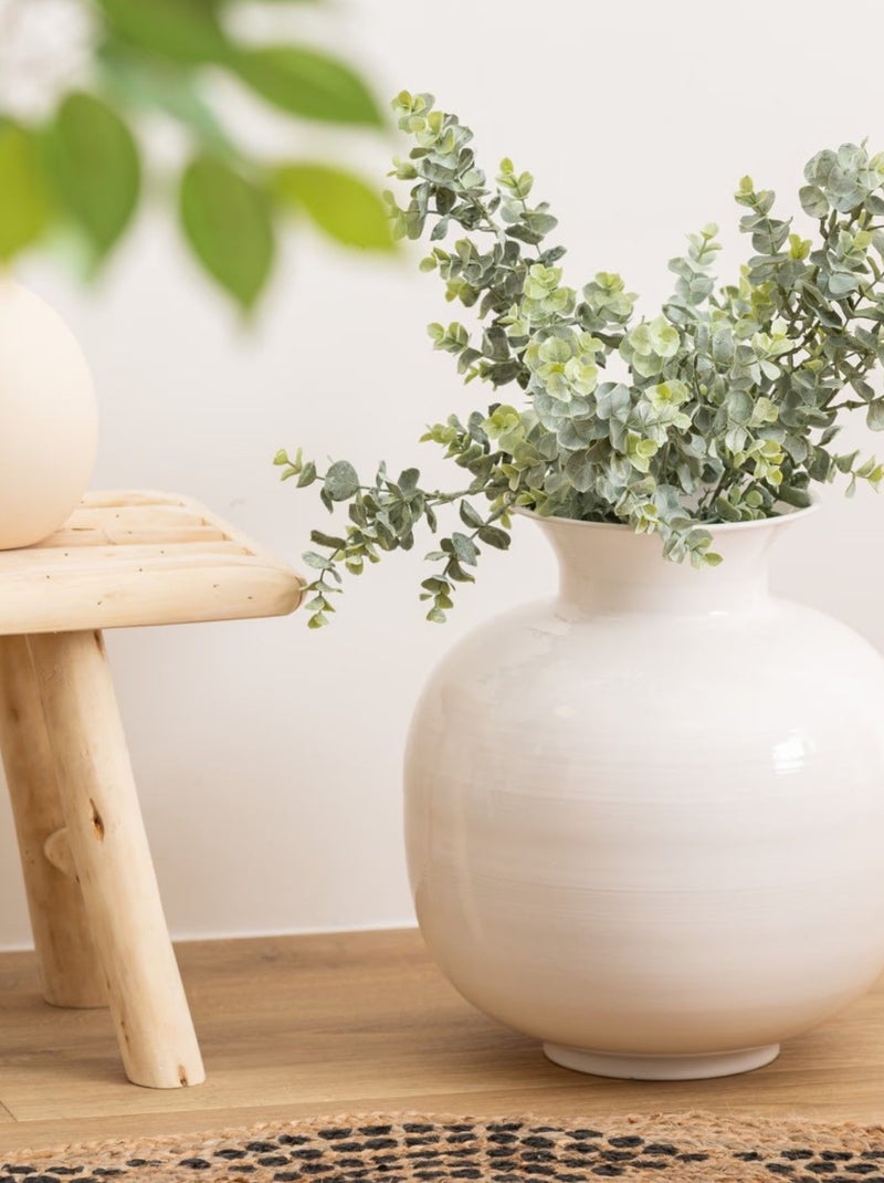 Vase en métal émaillé KIAN Blanc - Kiabi