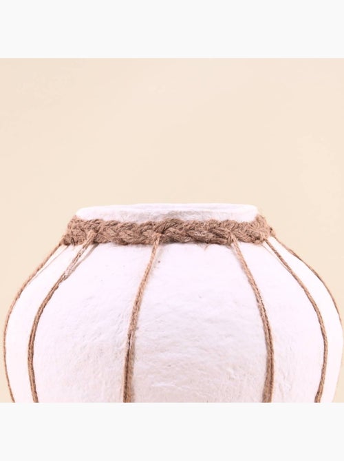 Vase en papier maché déco jute 25cm - Kiabi