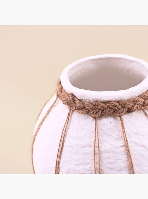 Vase en papier maché déco jute 25cm - Kiabi
