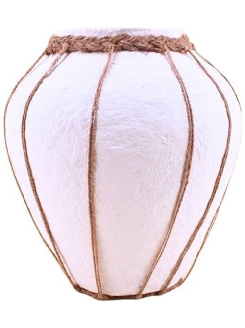 Vase en papier maché déco jute, H25cm - Kiabi