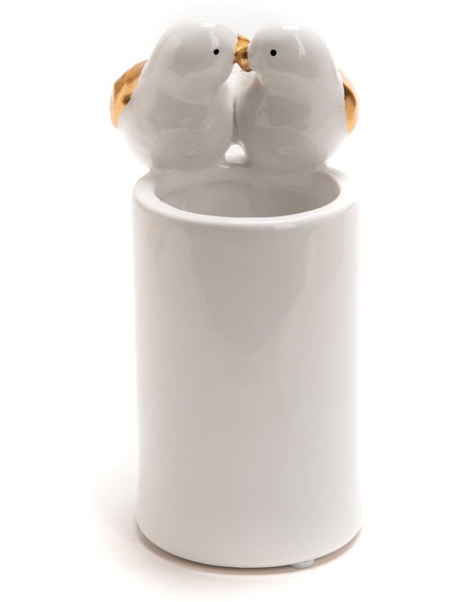 Vase en pierre avec couple oiseaux - AFIBEL - Kiabi