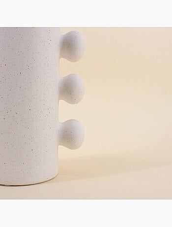 Vase en porcelaine à perles latérales 31cm