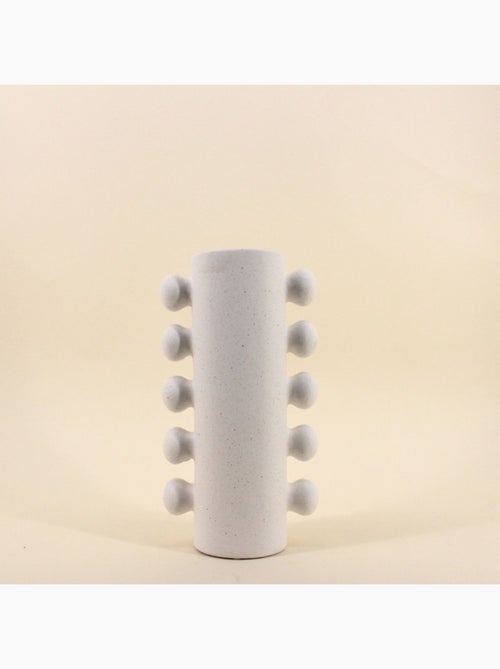 Vase en porcelaine à perles latérales 31cm - Kiabi