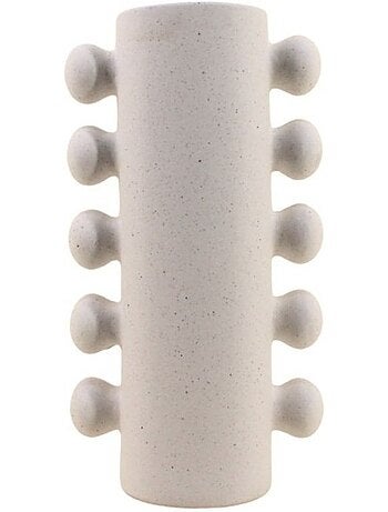Vase en porcelaine à perles latérales, H31cm