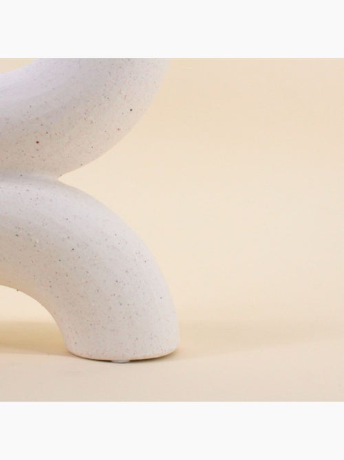Vase en porcelaine beige 2 entrées 21x18cm - Kiabi