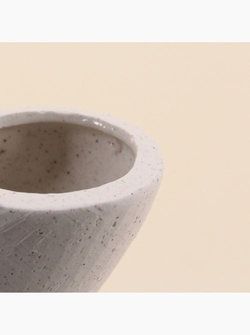 Vase en porcelaine beige double entrée 15x12cm - Kiabi