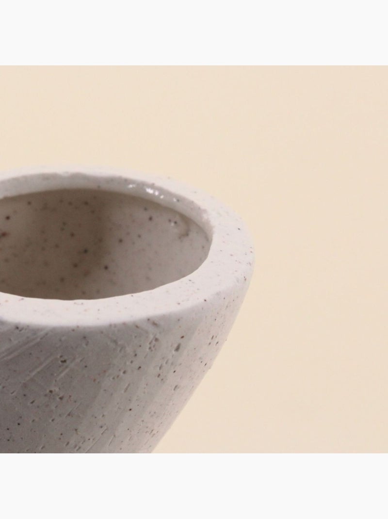 Vase en porcelaine beige double entrée, H12cm Beige - Kiabi