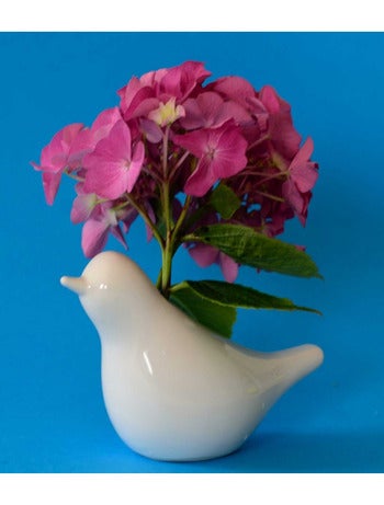 Vase En Porcelaine Blanche Forme Oiseau - Kiabi