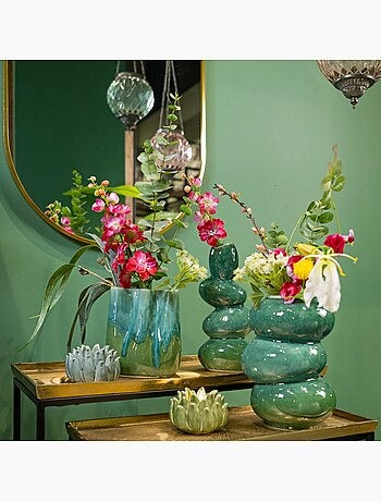 Vase en porcelaine Émaillage coulant