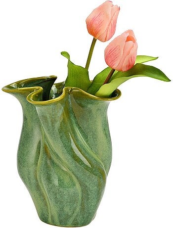 Vase en porcelaine Forme torsadée