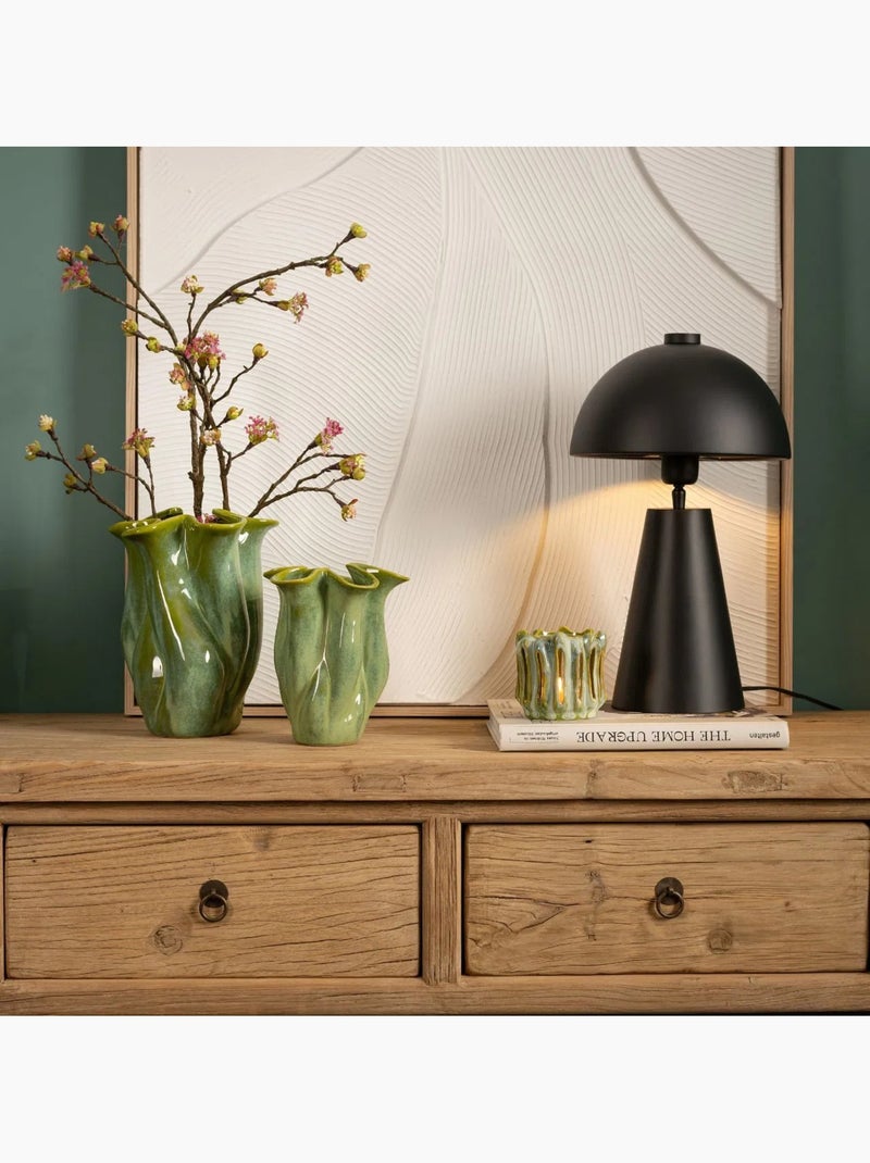 Vase en porcelaine Forme torsadée Vert - Kiabi