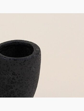Vase en porcelaine noire 24x10cm