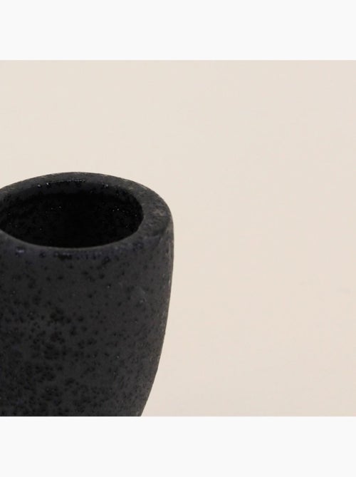 Vase en porcelaine noire  24x10cm - Kiabi