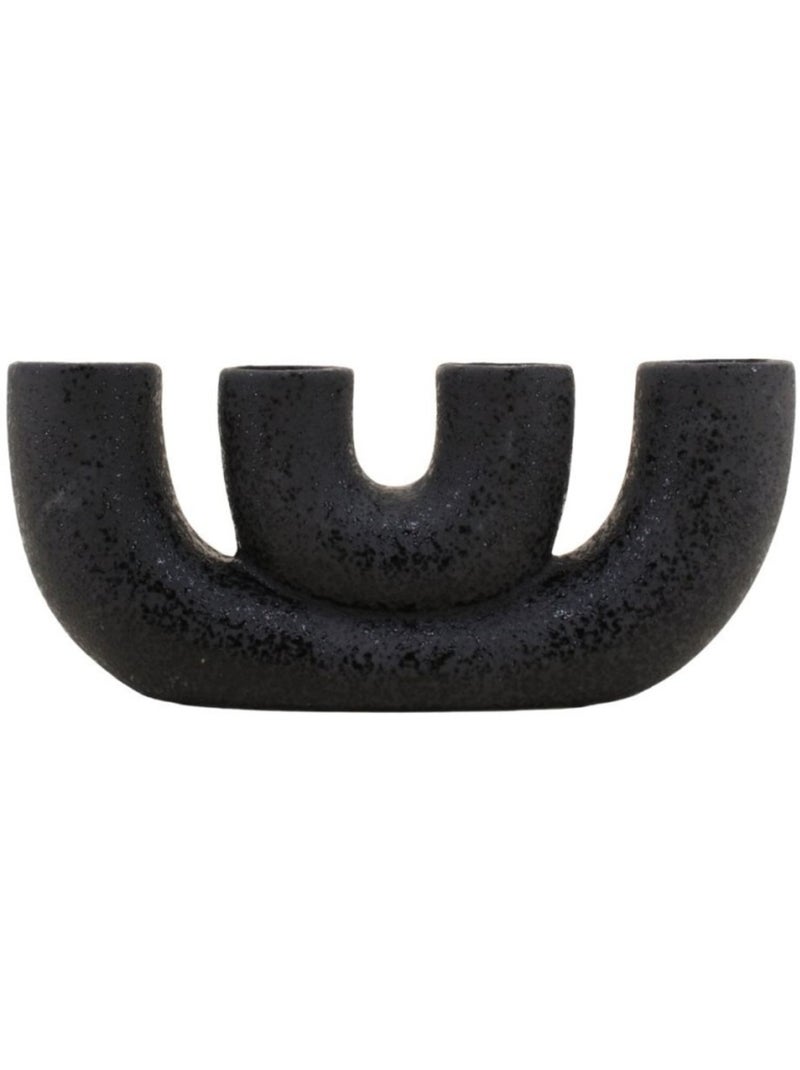 Vase en porcelaine noire, H24cm Noir - Kiabi