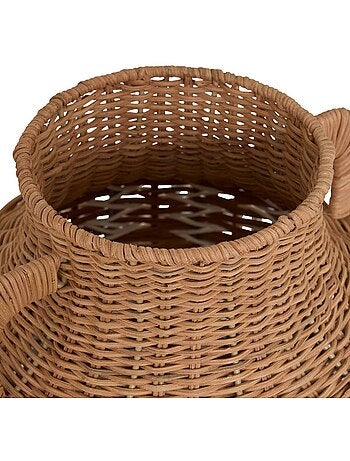 Vase en rotin tressé sur structure acier soro
