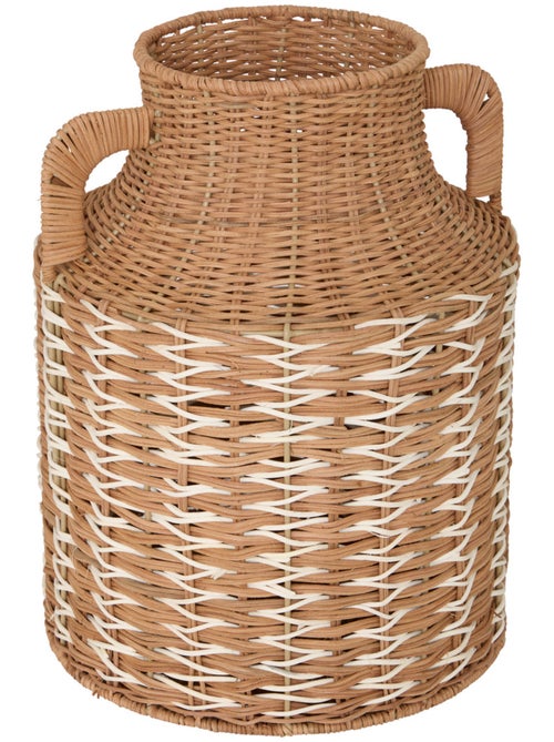 Vase en rotin tressé sur structure acier SORO - Kiabi