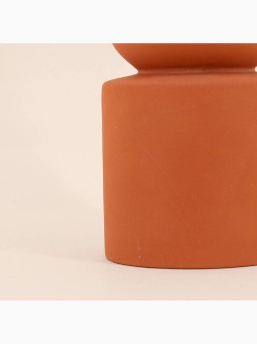 Vase en terre cuite géométrique terracotta 14,5cm - Kiabi