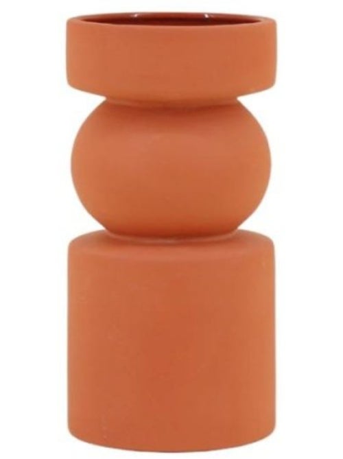 Vase en terre cuite géométrique terracotta 14,5cm - Kiabi