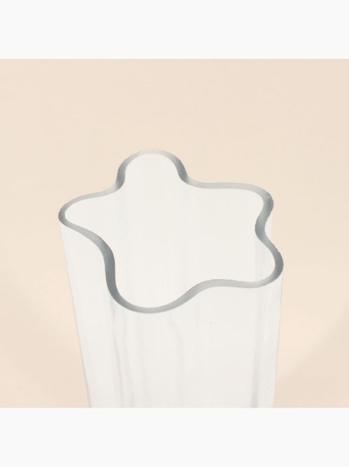 Vase en verre 30cm forme organique - Kiabi
