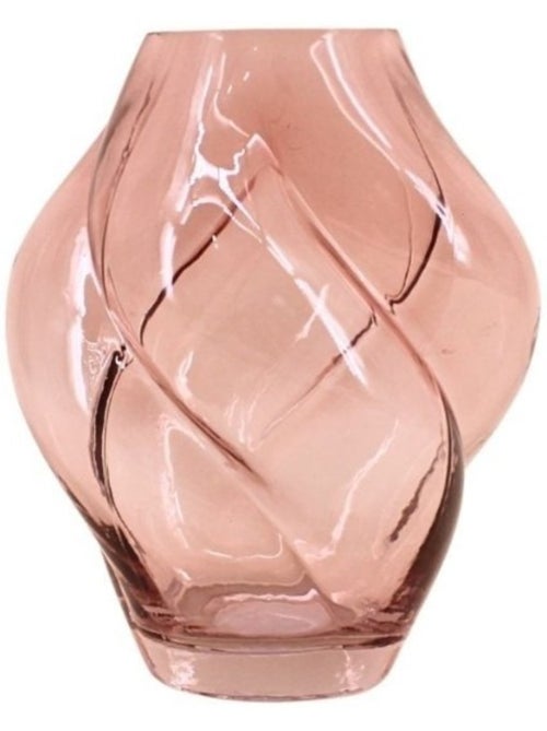 Vase en verre alvéolé rose, H20cm - Kiabi