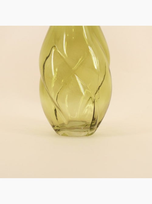 Vase en verre alvéolé vert 22 cm - Kiabi