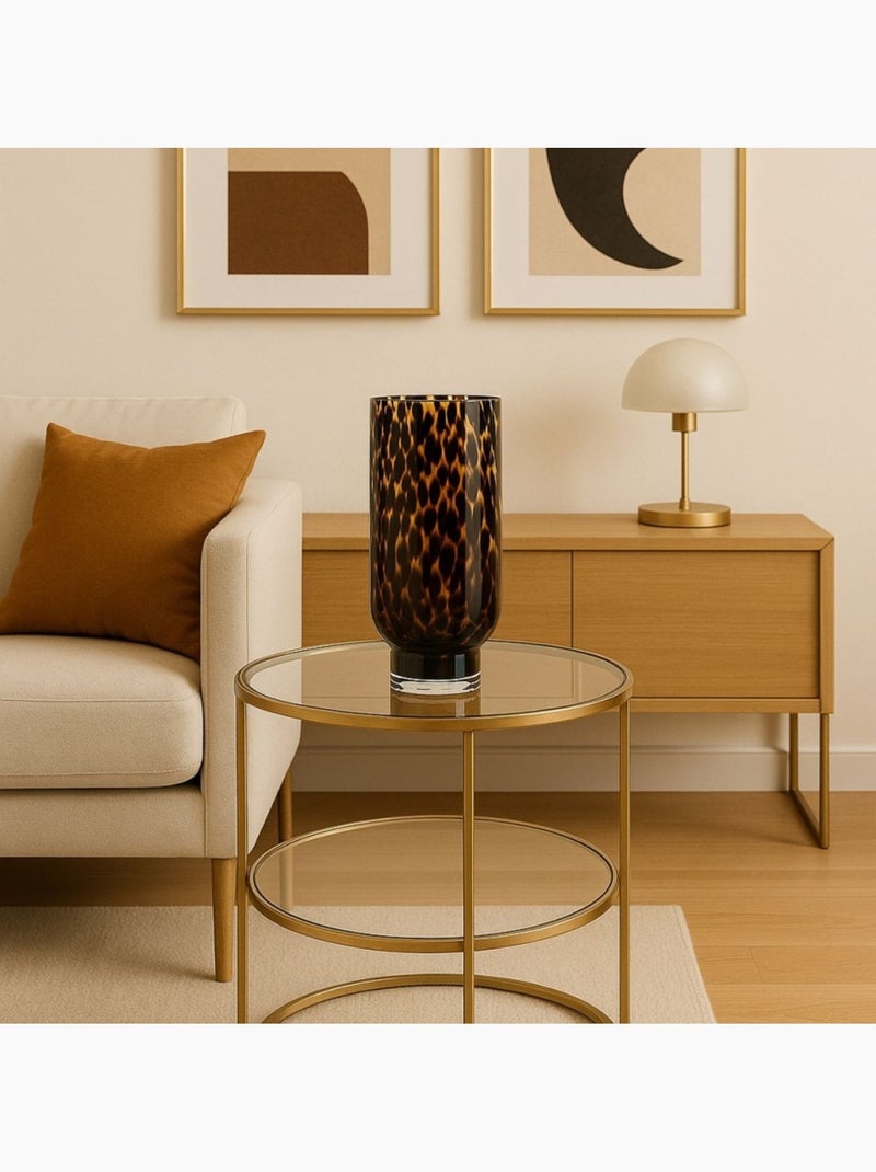 Vase en verre ambré effet léopard - AFIBEL N/A - Kiabi